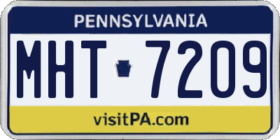PA license plate MHT7209
