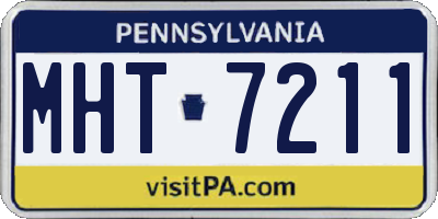 PA license plate MHT7211