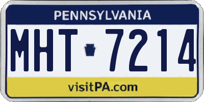 PA license plate MHT7214
