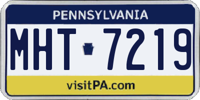 PA license plate MHT7219