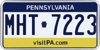 PA license plate MHT7223