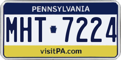 PA license plate MHT7224