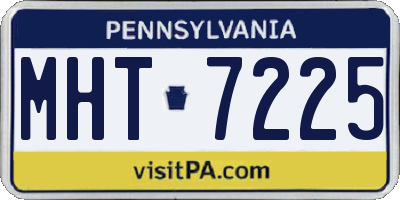 PA license plate MHT7225