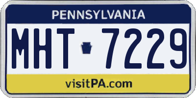 PA license plate MHT7229