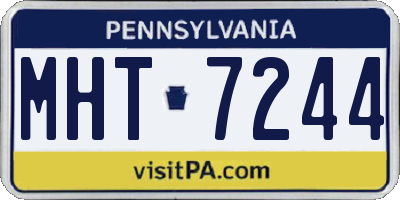 PA license plate MHT7244