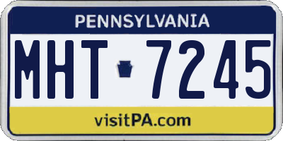 PA license plate MHT7245