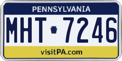 PA license plate MHT7246