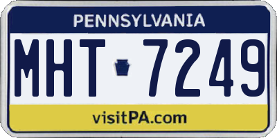PA license plate MHT7249