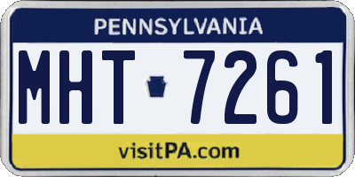 PA license plate MHT7261