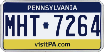 PA license plate MHT7264