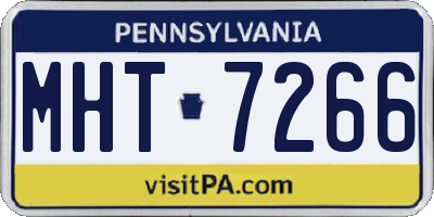 PA license plate MHT7266