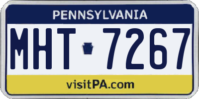 PA license plate MHT7267