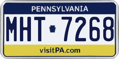 PA license plate MHT7268