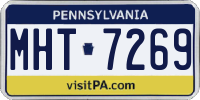 PA license plate MHT7269