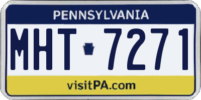 PA license plate MHT7271