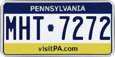PA license plate MHT7272