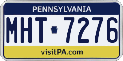 PA license plate MHT7276
