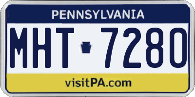 PA license plate MHT7280