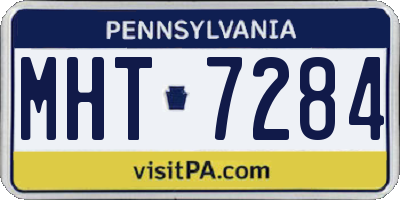 PA license plate MHT7284