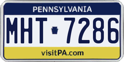 PA license plate MHT7286