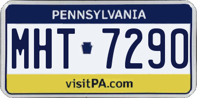 PA license plate MHT7290