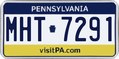 PA license plate MHT7291