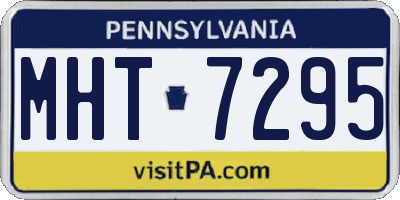 PA license plate MHT7295