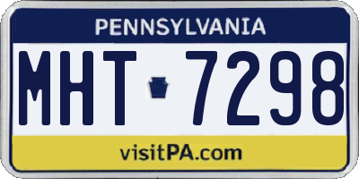 PA license plate MHT7298