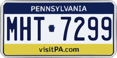 PA license plate MHT7299