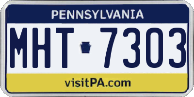 PA license plate MHT7303