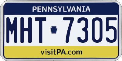 PA license plate MHT7305