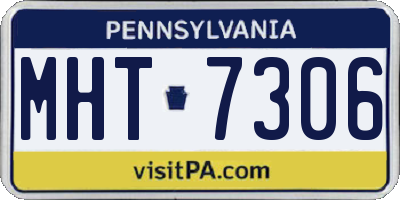PA license plate MHT7306