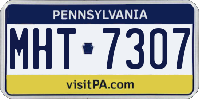 PA license plate MHT7307