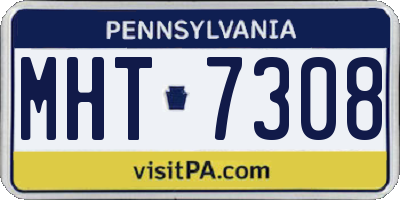 PA license plate MHT7308