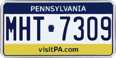 PA license plate MHT7309