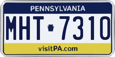 PA license plate MHT7310