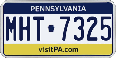PA license plate MHT7325