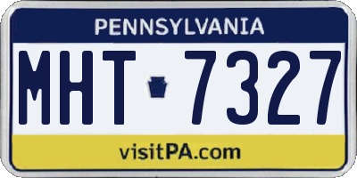 PA license plate MHT7327
