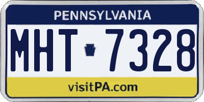 PA license plate MHT7328