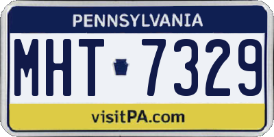 PA license plate MHT7329