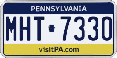 PA license plate MHT7330