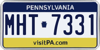 PA license plate MHT7331