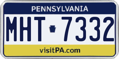 PA license plate MHT7332