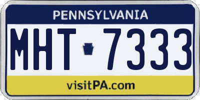 PA license plate MHT7333