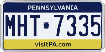 PA license plate MHT7335