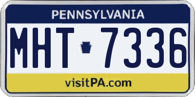 PA license plate MHT7336