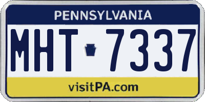 PA license plate MHT7337