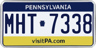 PA license plate MHT7338