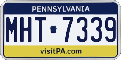 PA license plate MHT7339