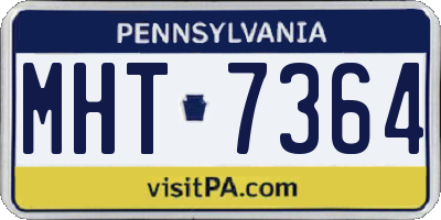 PA license plate MHT7364
